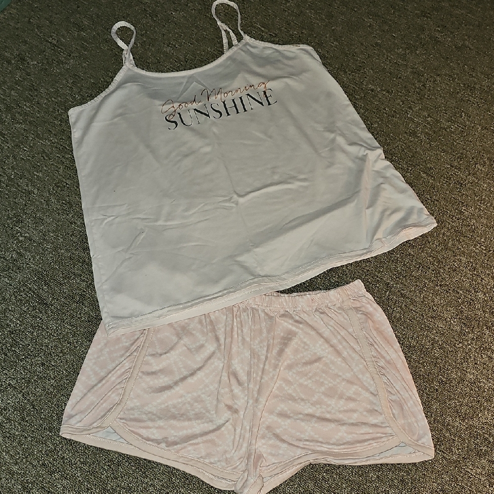 Women's Sleepwear Set - White and Pink